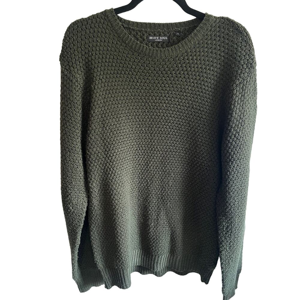 Brave Soul London green sweater size large